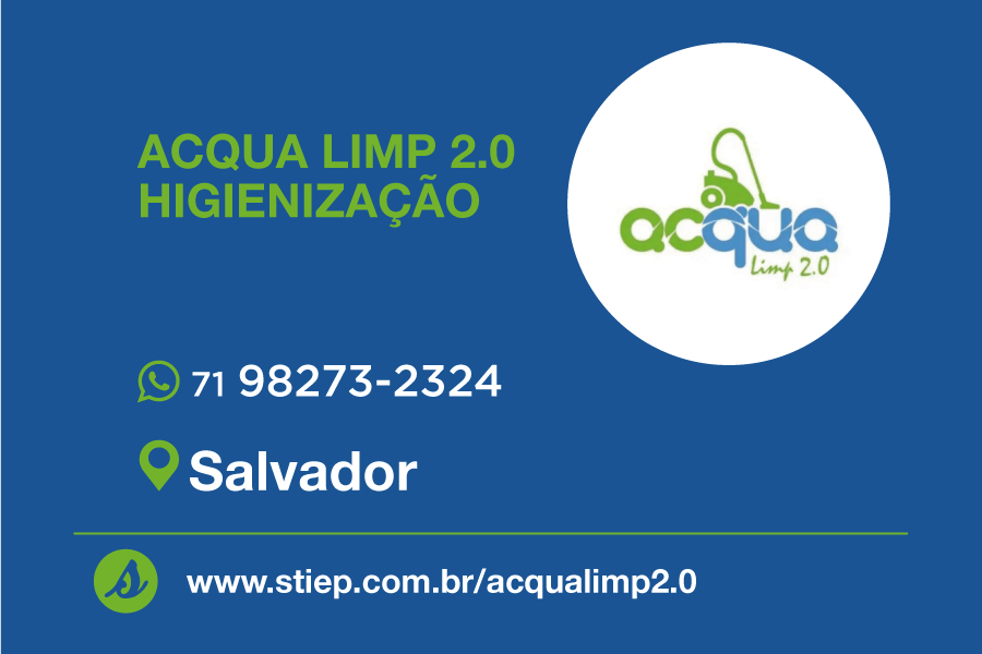 Acqua Limp 2.0 é especialista em Limpeza, Higienização e Desinfecção de estofados. Qualidade e excelência de higienização de Estofados em residências, escolas, clínicas e teatros. Stiep - Salvador e Lauro de Freitas.